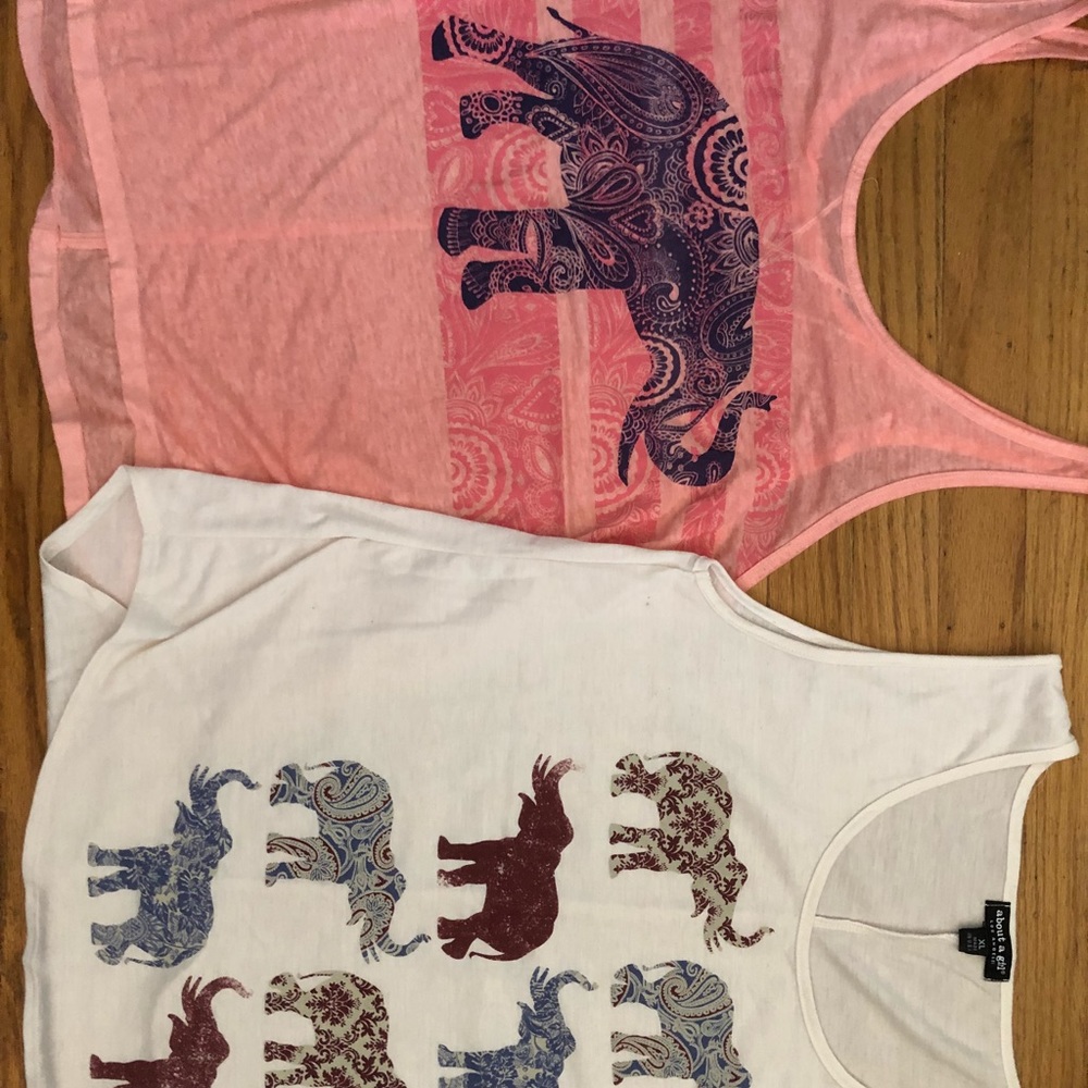 Set of 2 elephant tanks